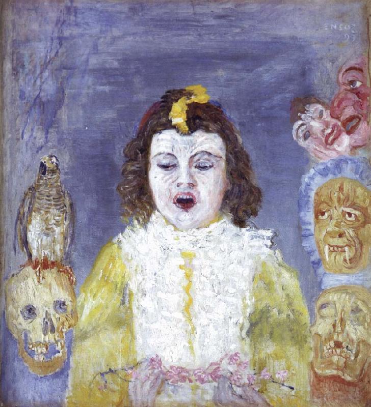 James Ensor The Girl with Masks